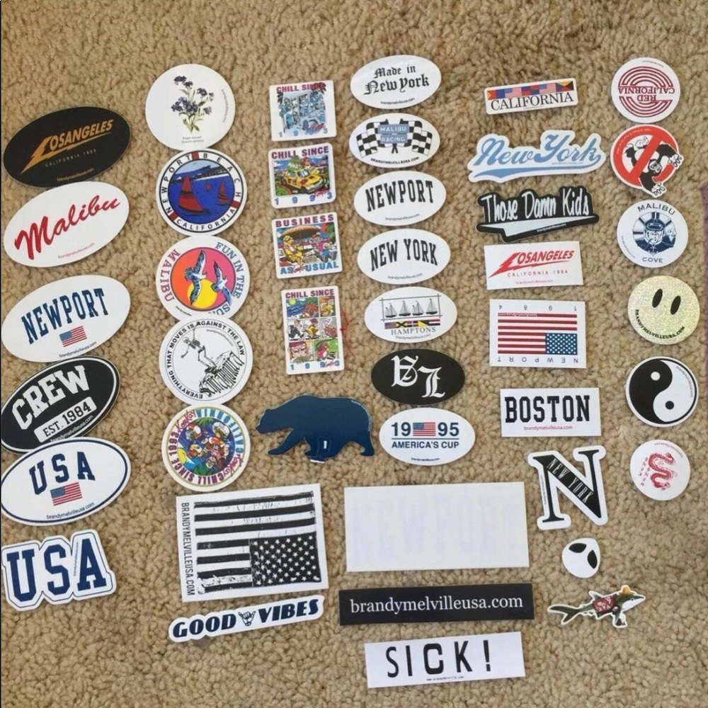 COPY - 15 pcs brandy stickers